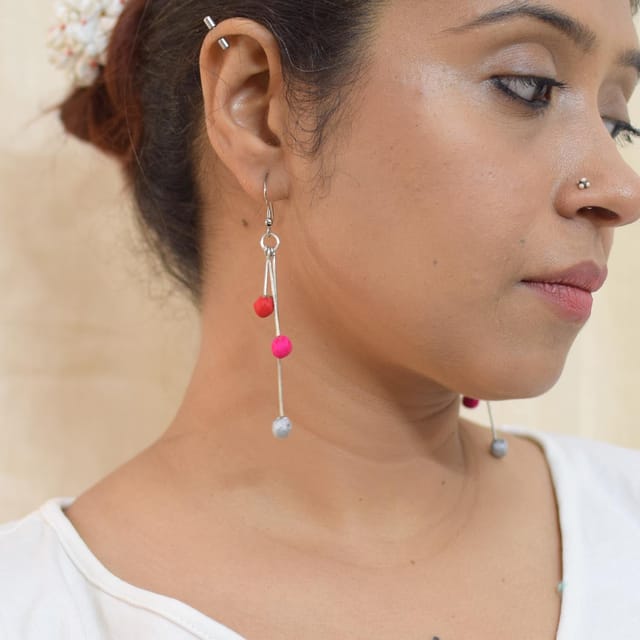 PAULAMI - Aabha 3 line Short earrings- ABH3-SH-E3