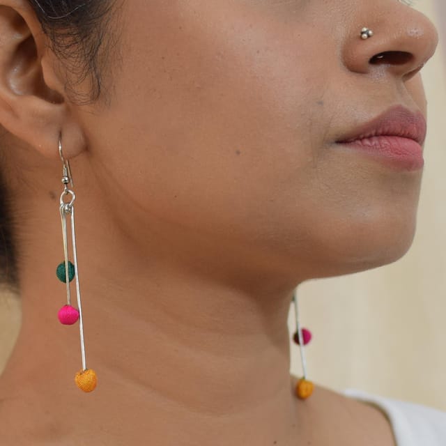 PAULAMI - Aabha 3 line Short earrings- ABH3-SH-E2