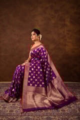HKV Benaras -Pure Katan silk Kadhwa Bootidaar Banarasi Saree