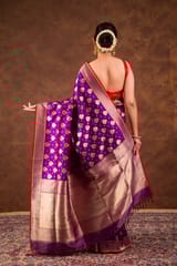 HKV Benaras -Pure Katan silk Kadhwa Bootidaar Banarasi Saree