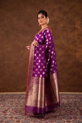 HKV Benaras -Pure Katan silk Kadhwa Bootidaar Banarasi Saree