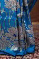 HKV Benaras -Pure Katan silk Kadhwa Jangla with Fusion border Banarasi Saree