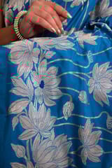HKV Benaras -Pure Katan silk Kadhwa Jangla with Fusion border Banarasi Saree