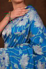 HKV Benaras -Pure Katan silk Kadhwa Jangla with Fusion border Banarasi Saree