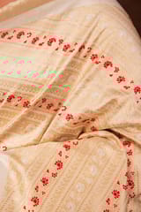 HKV Benaras -Pure Katan Silk Off White Kadhwa Meenakari Banarasi Saree