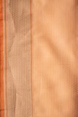 HKV Benaras -Pure Katan Silk Pastel Orange Kadhwa Satin Tanchoi Banarasi Saree