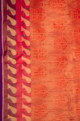 HKV Benaras -Pure Organza silk Cotton Cutwork with contemporary Border Banarasi Saree
