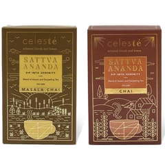 Celesté -Sattva Ananda Chai + Masala Chai | 250gms X 2 | Buy 1 Get 1 Free