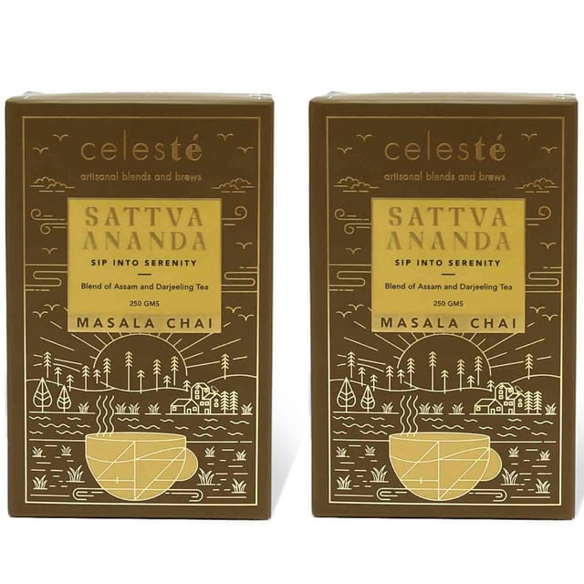 Celesté -Sattva Ananda Masala Chai - 250gms X 2 | Buy 1 Get 1 Free