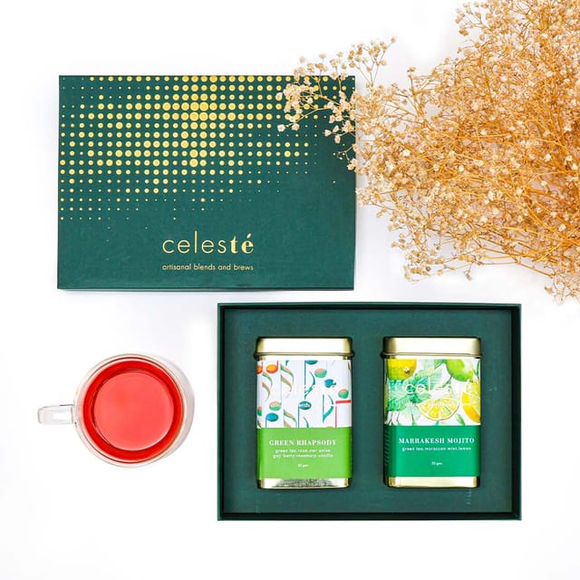 Celesté -Artisanal Tea Gift Box - Set of 2