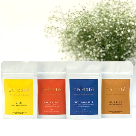 Celesté -Wellness Tea Selection (Pack of 4)