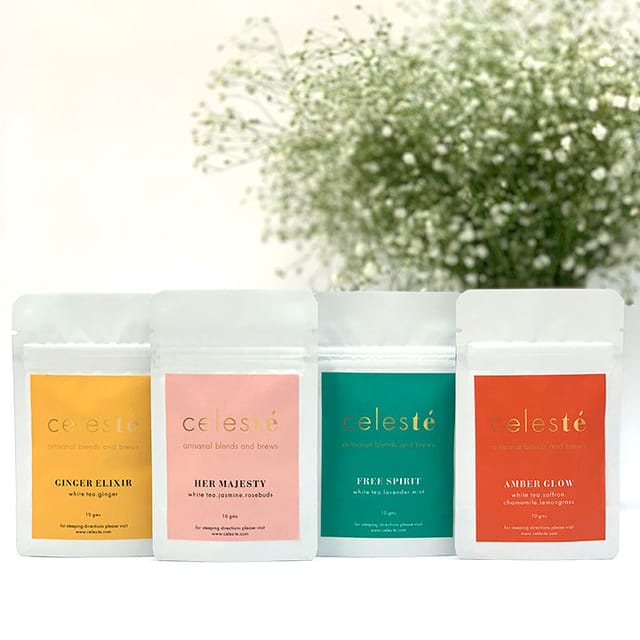 Celesté -White Tea Selection (Pack of 4)