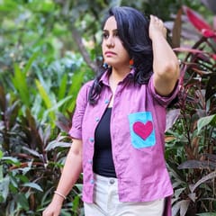 Juhi Malhotra - Pink Heart Shirt