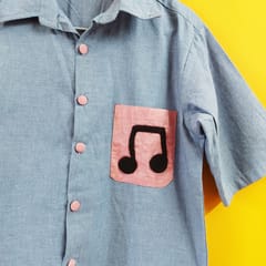 Juhi Malhotra - Blue Music Note shirt