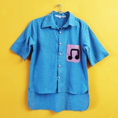Juhi Malhotra - Blue Music Note shirt