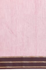 Living Looms of India - Maheshwari Resham Ruiphool Border Grey Saree