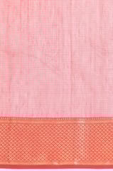 Living Looms of India - Zig Zag Chatai Border Light Green Maheshwari Tissue Saree
