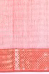 Living Looms of India - Zig Zag Chatai border Maheshwari Tissue Saree