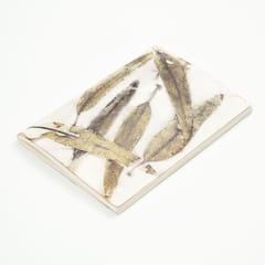 Eco-printed Handmade Journal - Eucalyptus leaf print