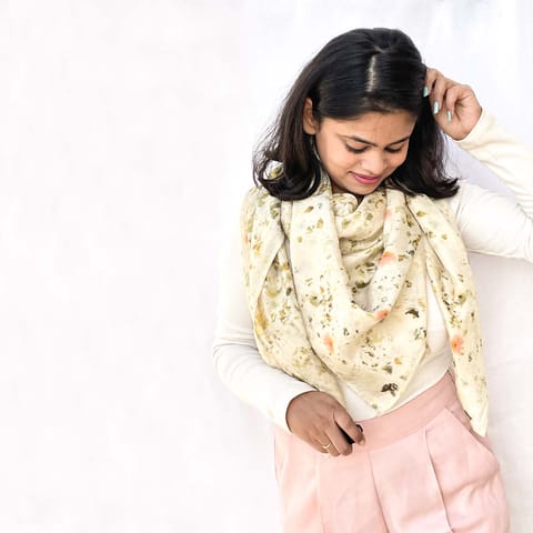 Basil Silk Square Scarf
