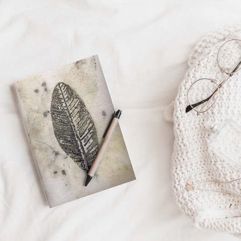 Eco-printed Handmade Journal - Guava leaf print
