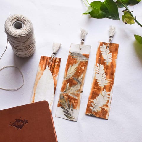 Eco-printed Bookmarks - Set of 3