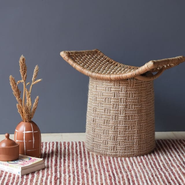 Opaque Studio-Garden Rose Cane Ottoman