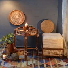 Opaque Studio-Zentique Cane Square Ottoman