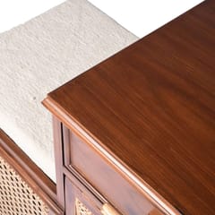 Opaque Studio-Umber Cane Double Door Cabinet