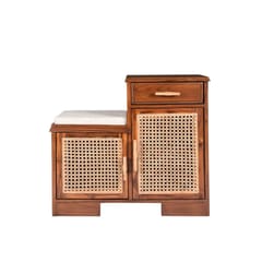 Opaque Studio-Umber Cane Double Door Cabinet