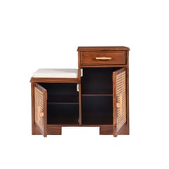 Opaque Studio-Umber Cane Double Door Cabinet