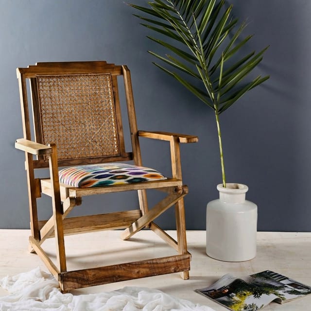 Opaque Studio-Egret Cane Armchair