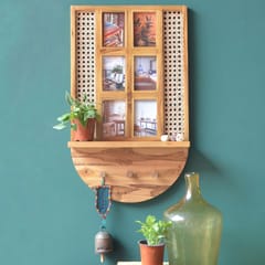 Opaque Studio-Window Teak Wood Wall Mounted Photo Frame