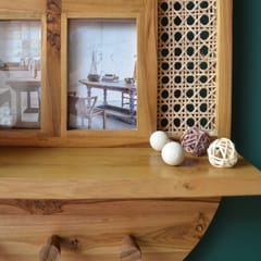 Opaque Studio-Window Teak Wood Wall Mounted Photo Frame