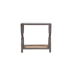 Opaque Studio-Polar Stroke Teak Wood Console Table