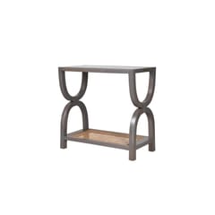 Opaque Studio-Polar Stroke Teak Wood Console Table