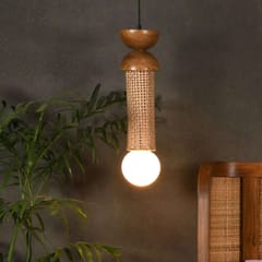Opaque Studio-Mopong Teak Cane Pendant Lamp