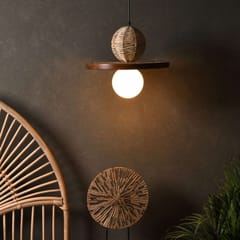 Opaque Studio-Satoi Teak Cane Pendant Lamp