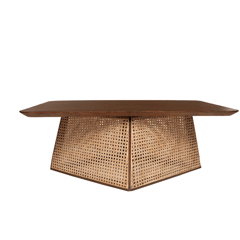 Opaque Studio-Ariella Teakwood Cane Coffee Table
