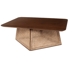 Opaque Studio-Ariella Teakwood Cane Coffee Table