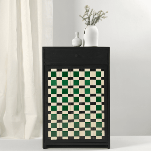 Opaque Studio-Tartan Single Door Cabinet