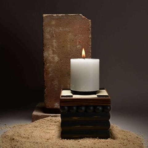 Opaque Studio-Piano Keys Candle Holder