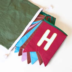 UMW - Upcycled Happy Birthday Swallowtail Flag Bunting/Banner