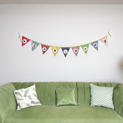 UMW - Upcycled Personalized Name Banner with Animal Motifs (Triangle Flag)