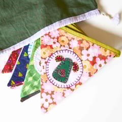 UMW - Upcycled Personalized Name Banner with Animal Motifs (Triangle Flag)