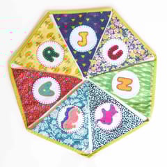 UMW - Upcycled Personalized Name Banner with Animal Motifs (Triangle Flag)