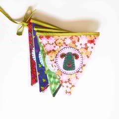 UMW - Upcycled Personalized Name Banner with Animal Motifs (Triangle Flag)
