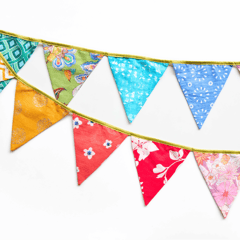 UMW - Upcycled Rainbow Banner Bunting
