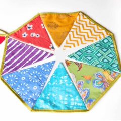 UMW - Upcycled Rainbow Banner Bunting