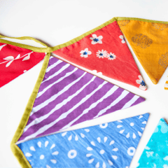 UMW - Upcycled Rainbow Banner Bunting